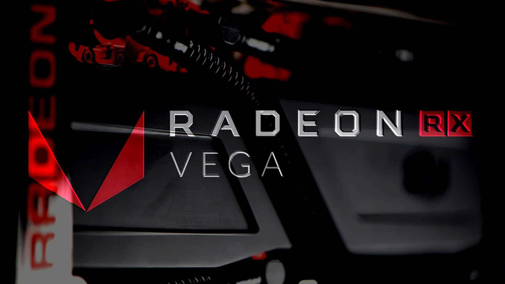 Radeonrx Vegas Logo Auf Schwarzem Hintergrund