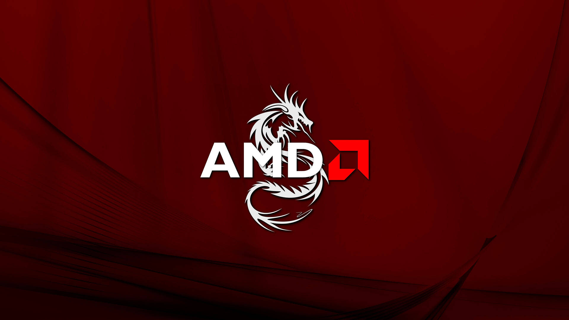 AMD Dragon Maroon Background Wallpaper