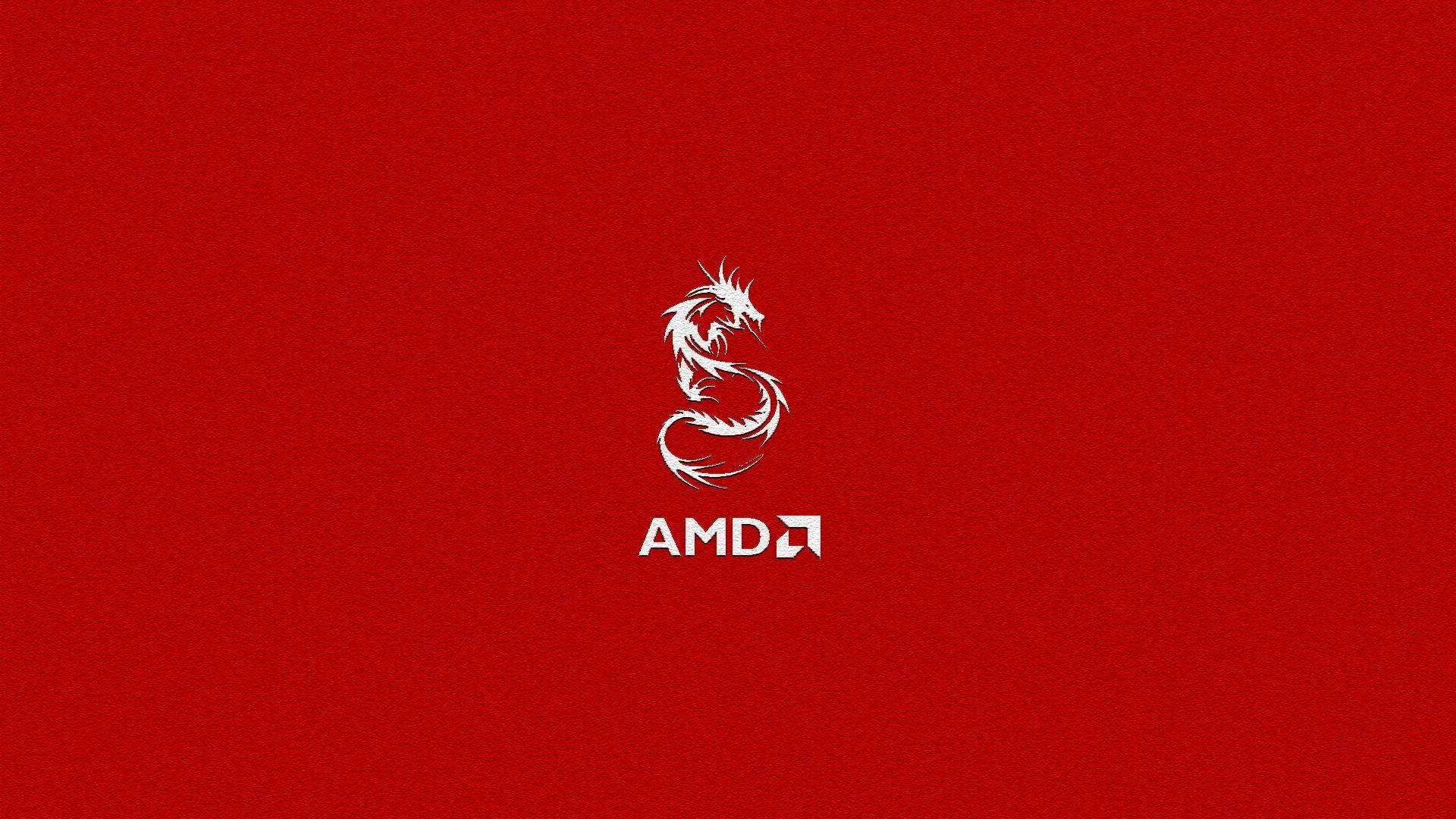 AMD Dragon Red Surface Wallpaper