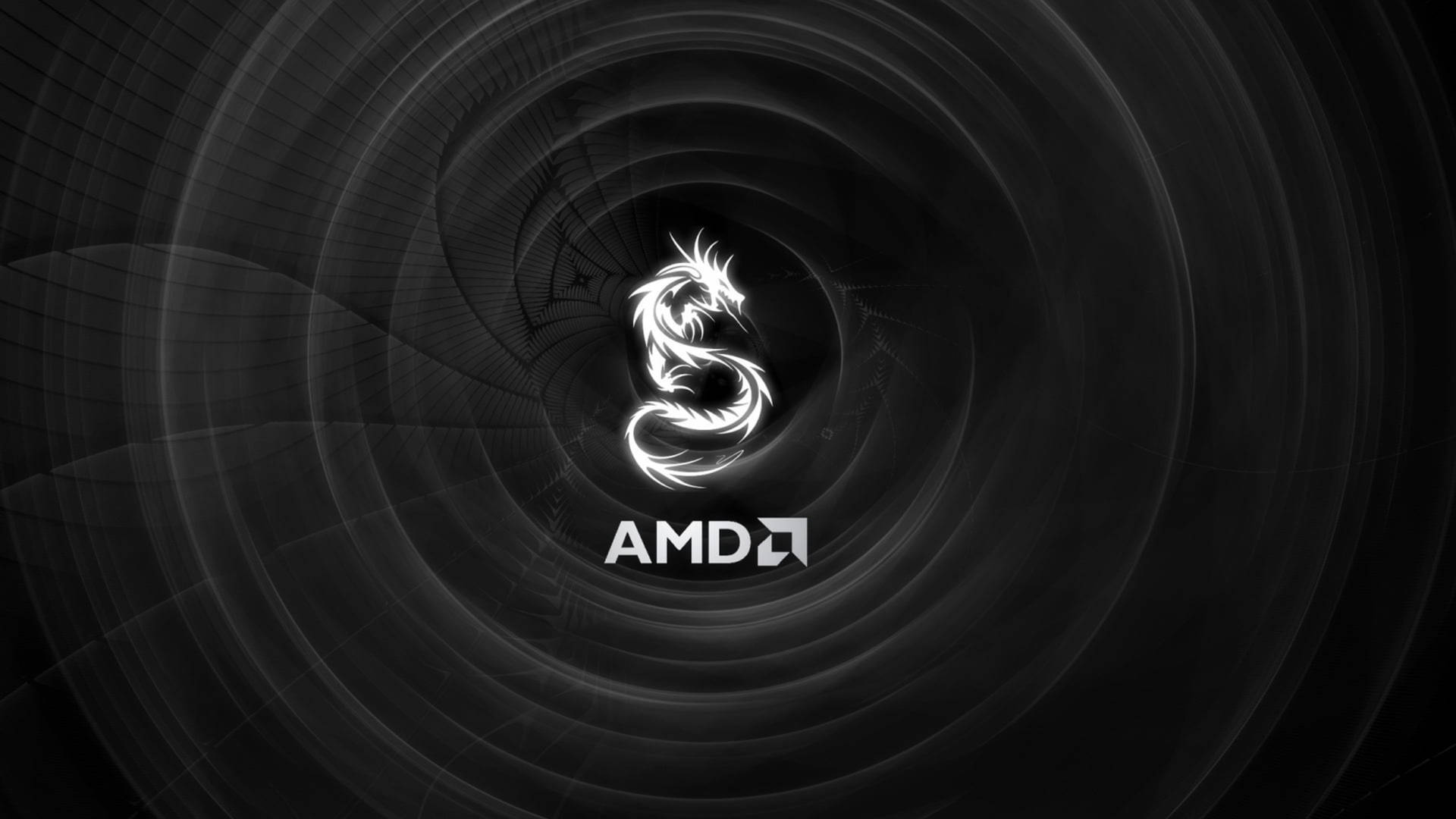 AMD Logo Monochrome Motion Blur Wallpaper