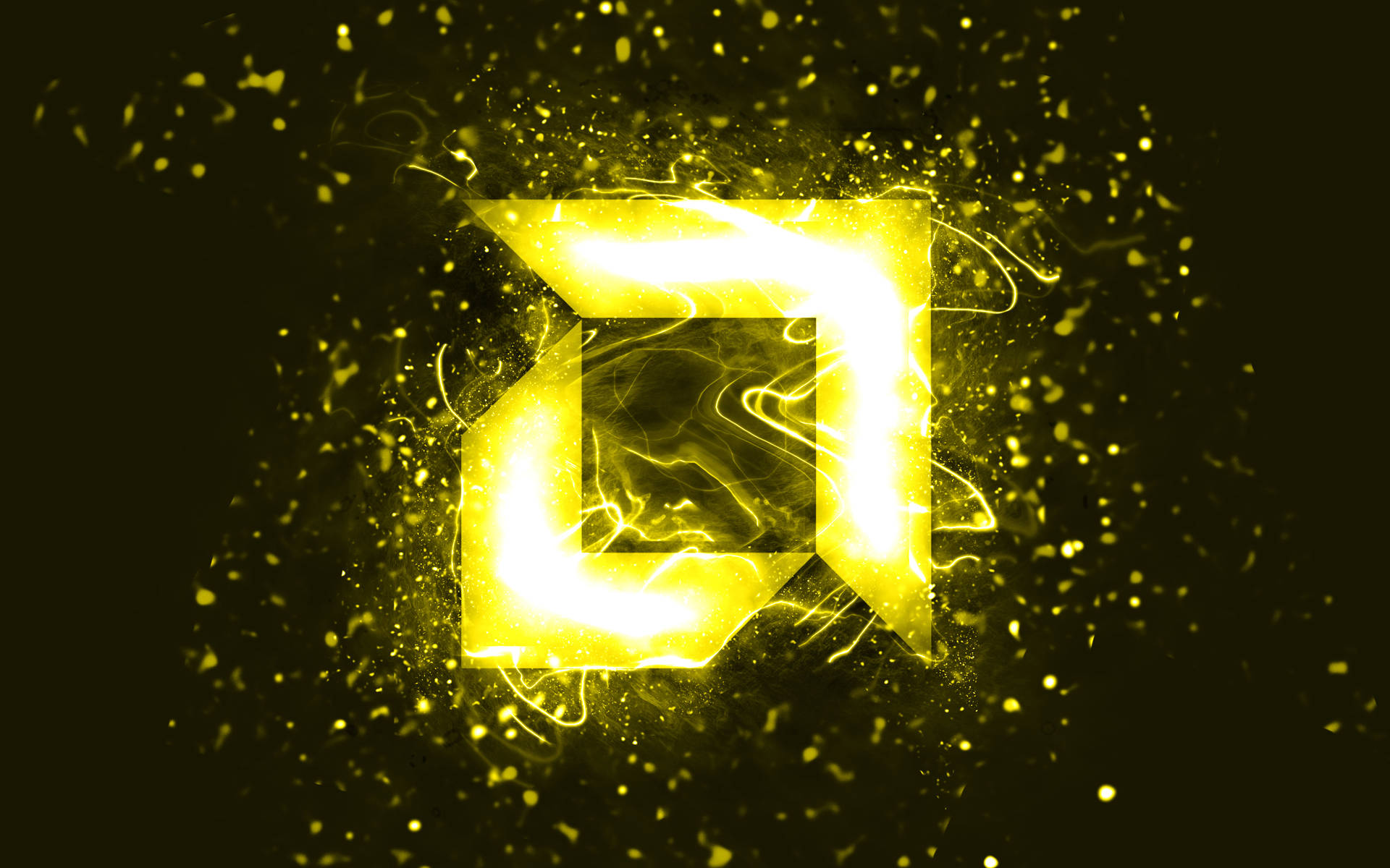 Amd Logo Neon Yellow