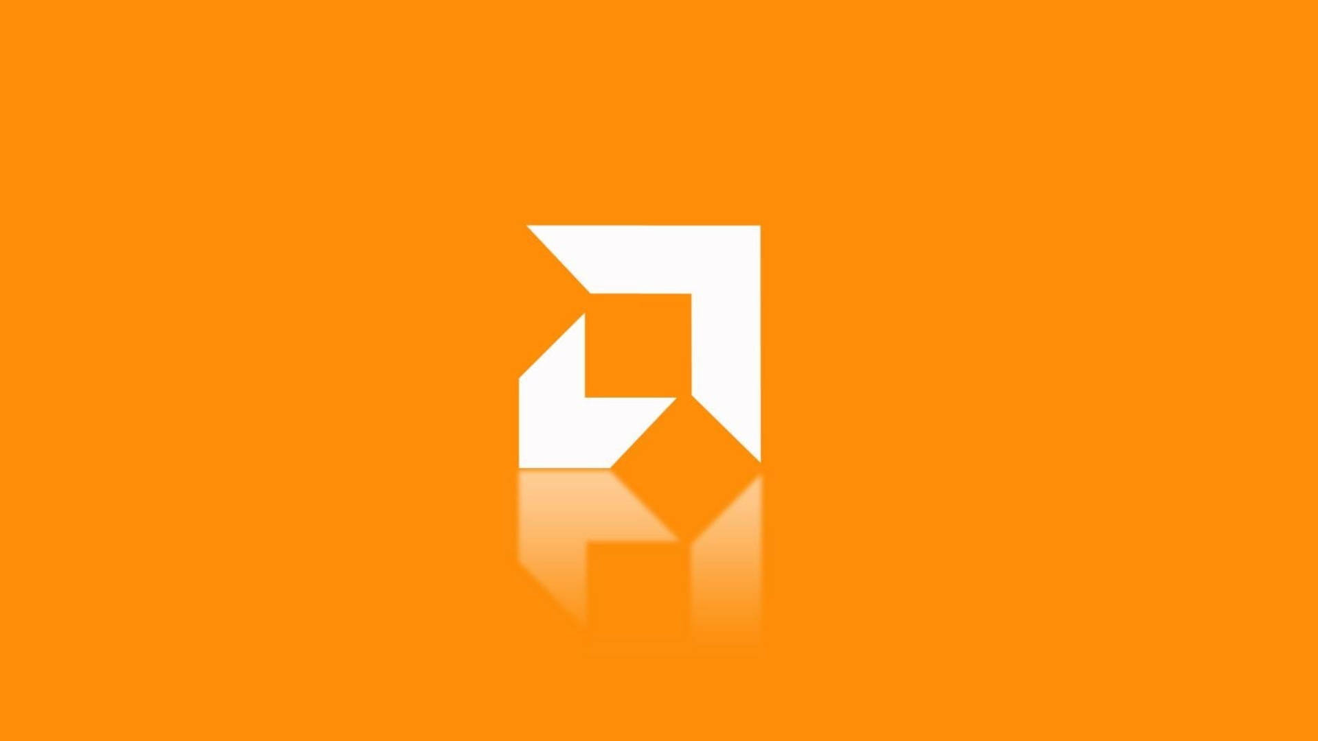 Amd Logo Orange Background