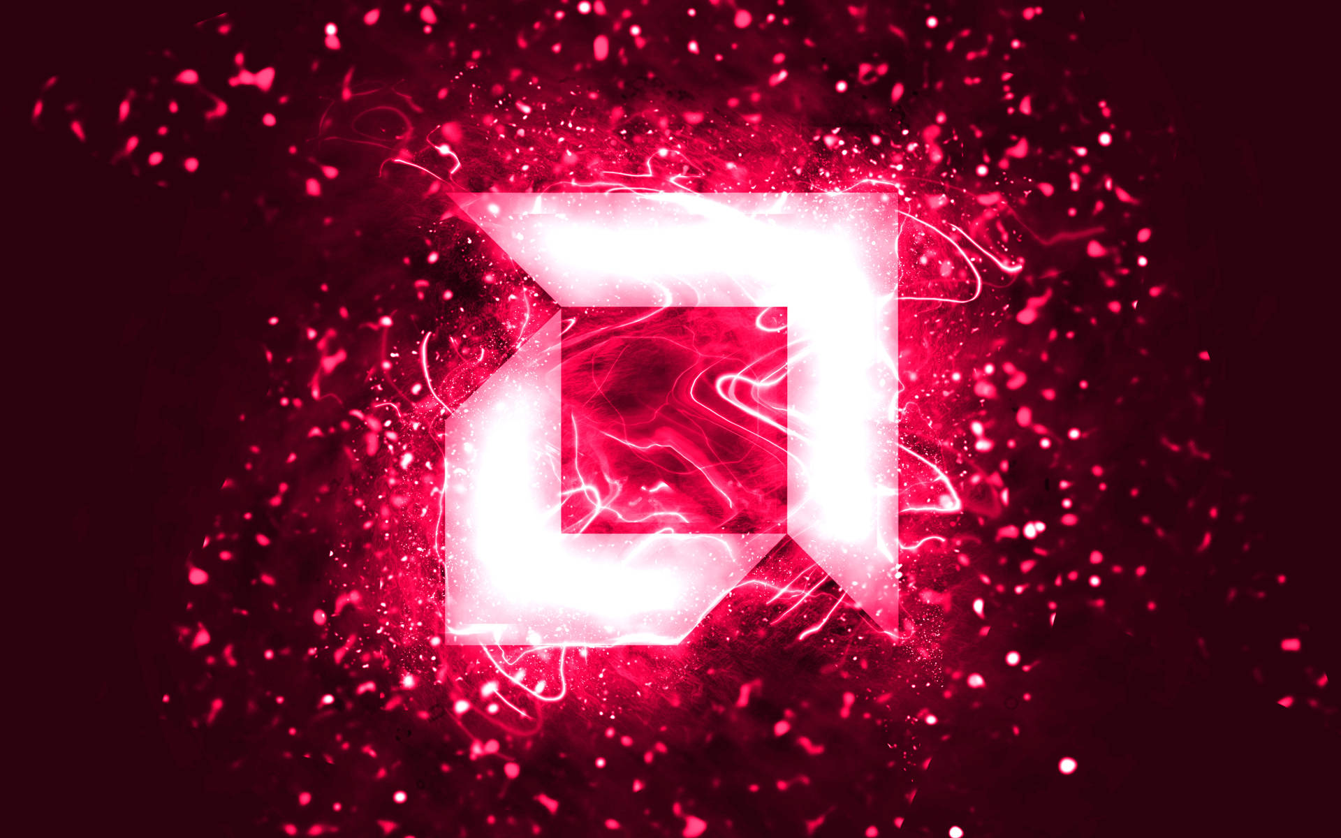 AMD Logo Pink Neon Wallpaper