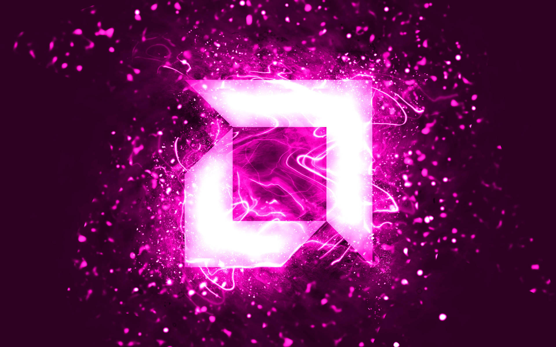 Amd Logo Purple Neon