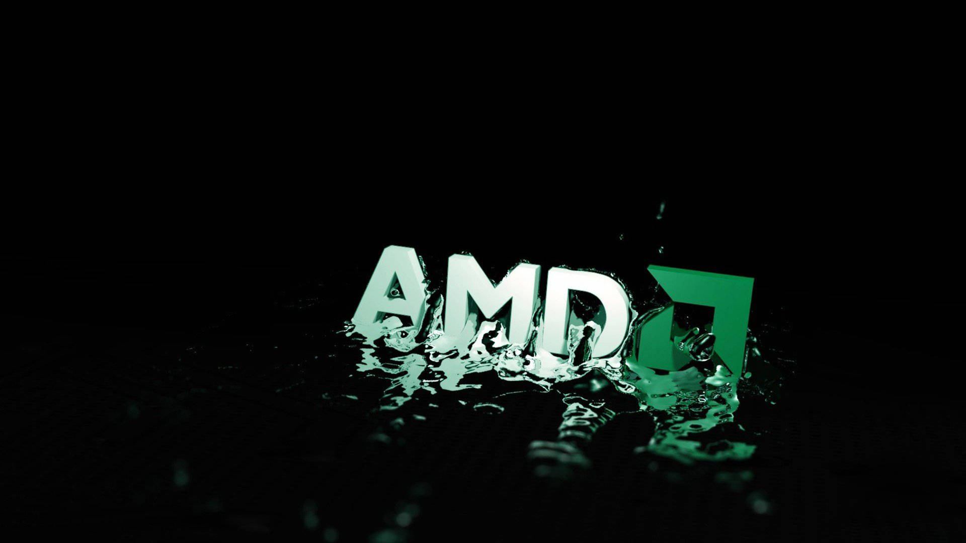 Amd Logo With Water