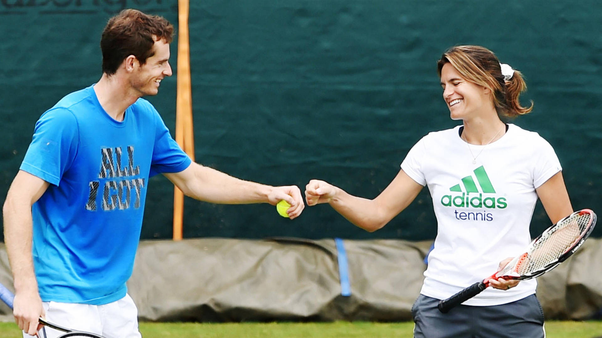 Amélie Mauresmo With Andy Murray Wallpaper