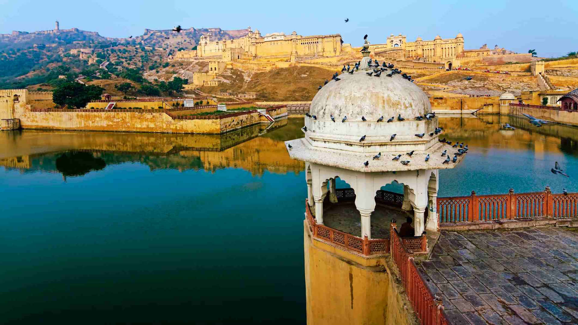 Amer Fort From A Distance Wallpaper