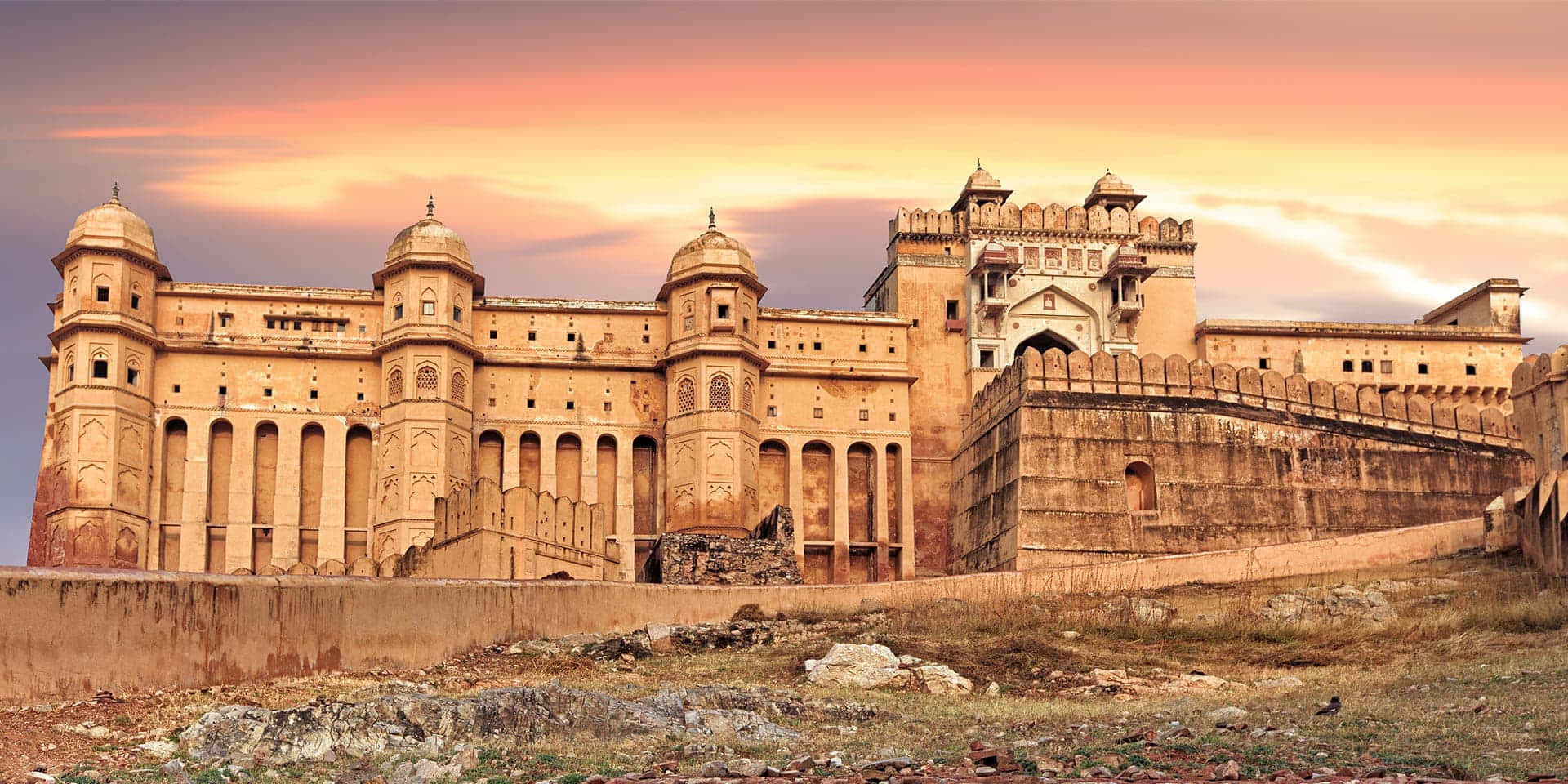 Amer Fort With Gorgeous Sunset Wallpaper