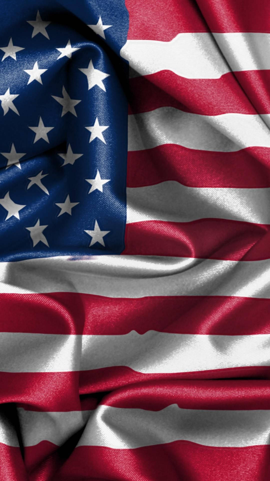 Satin Flag Of America iPhone Baggrund Wallpaper