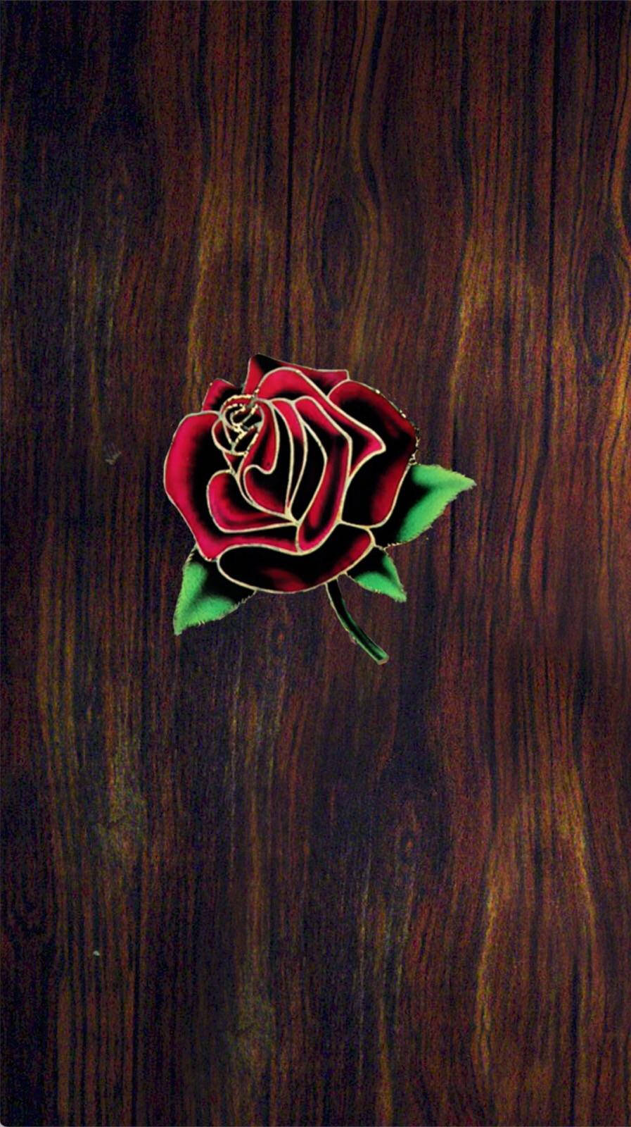 Rød Rose America Iphone tapet Wallpaper