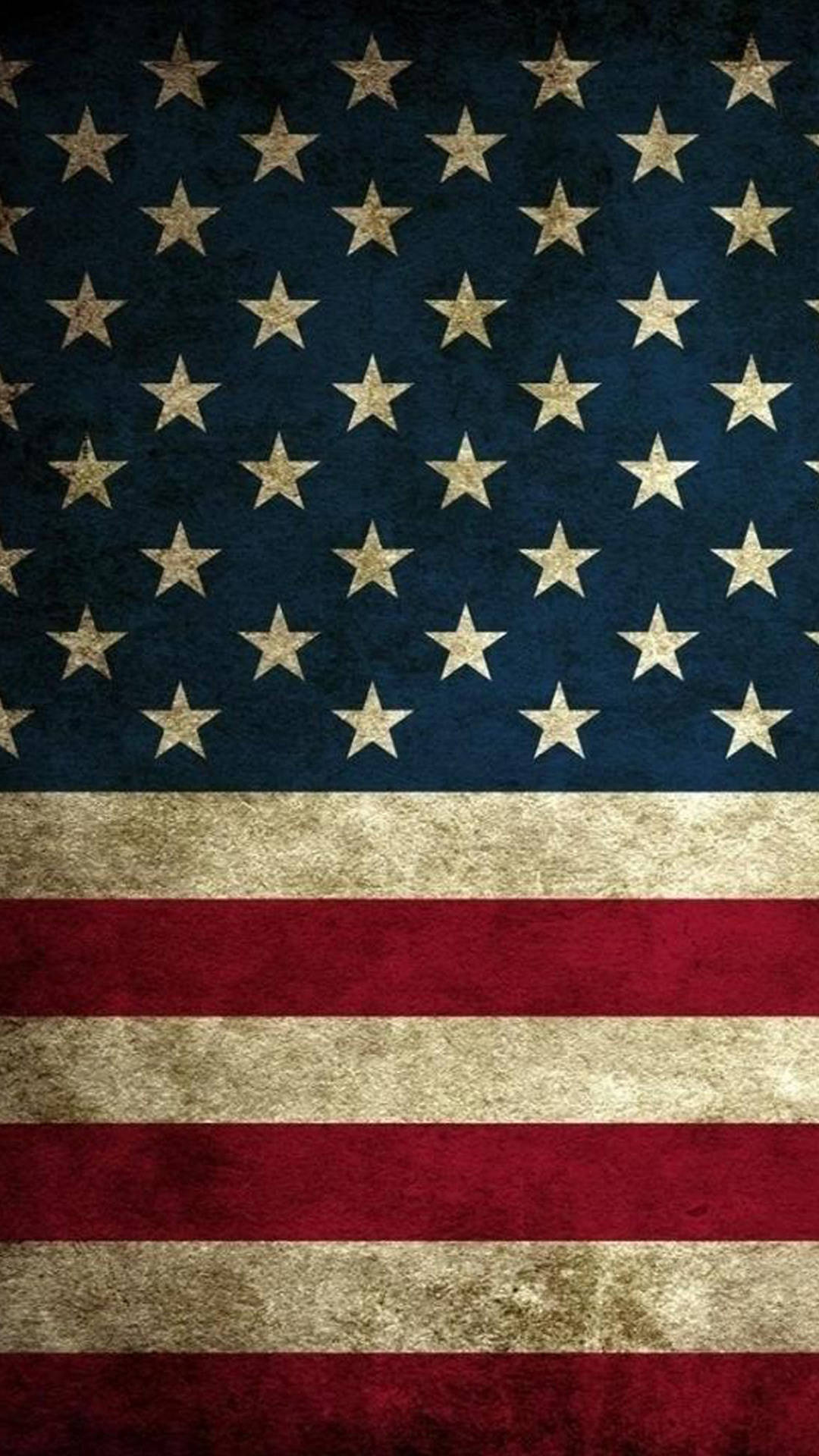 Altebemalte Amerikanische Flagge Iphone Wallpaper