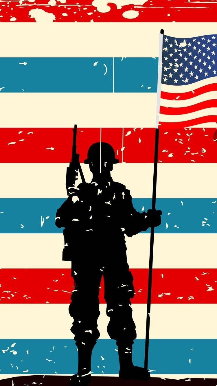 Soldier Of America Iphone Wallpaper