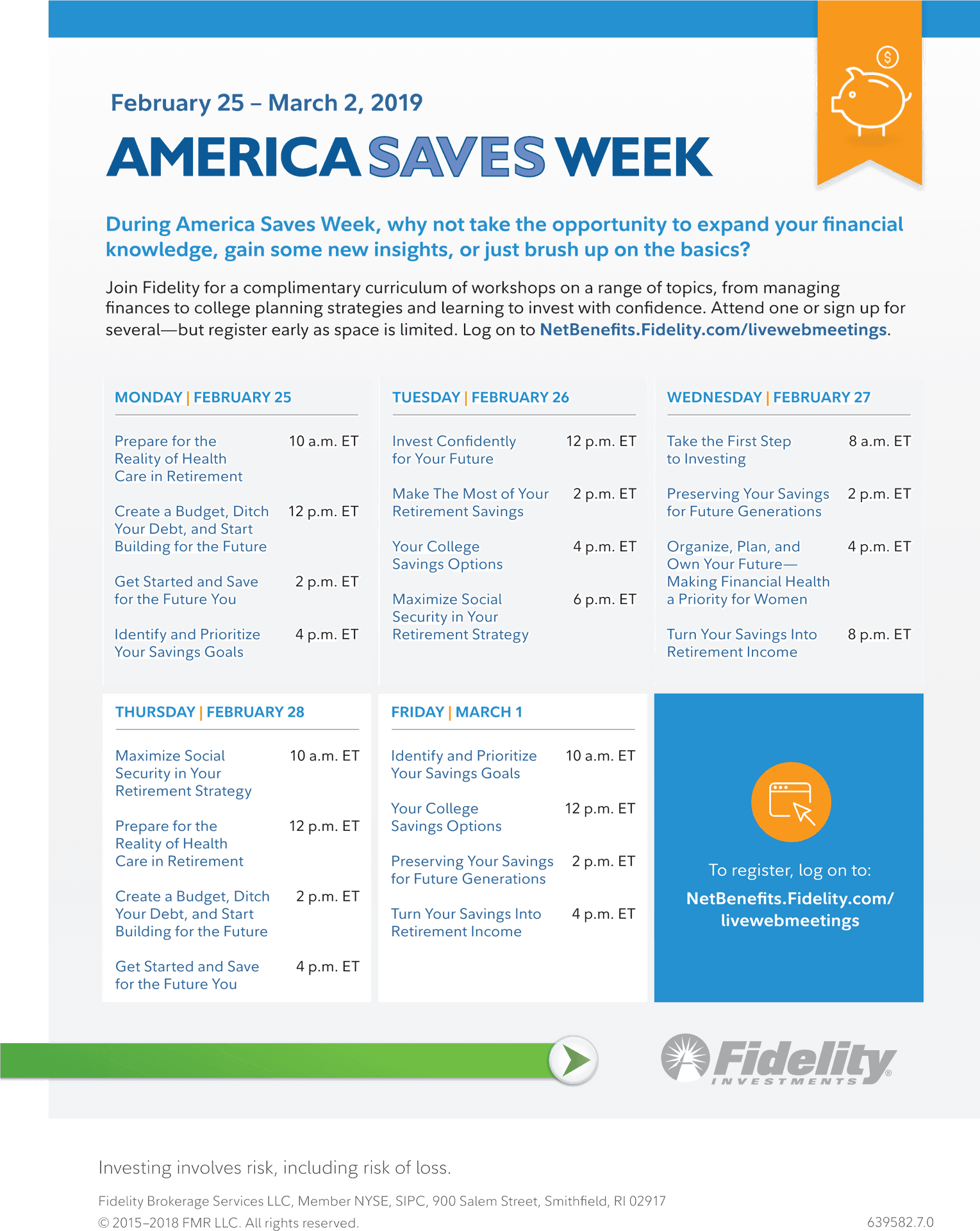 America Saves Week Fidelity Workshops Schedule2019 PNG