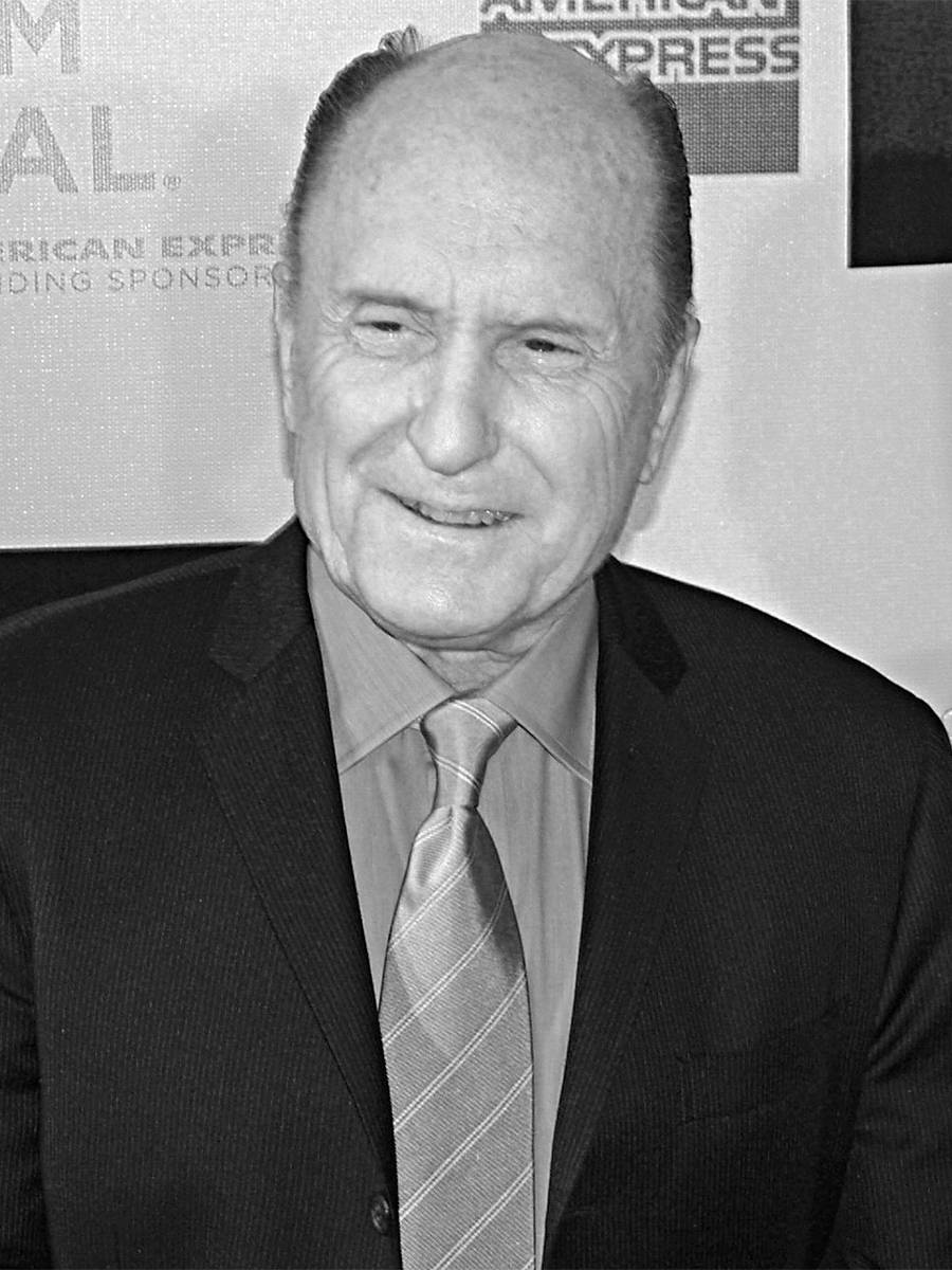 American Actor Robert Duvall In Black And White Wallpaper