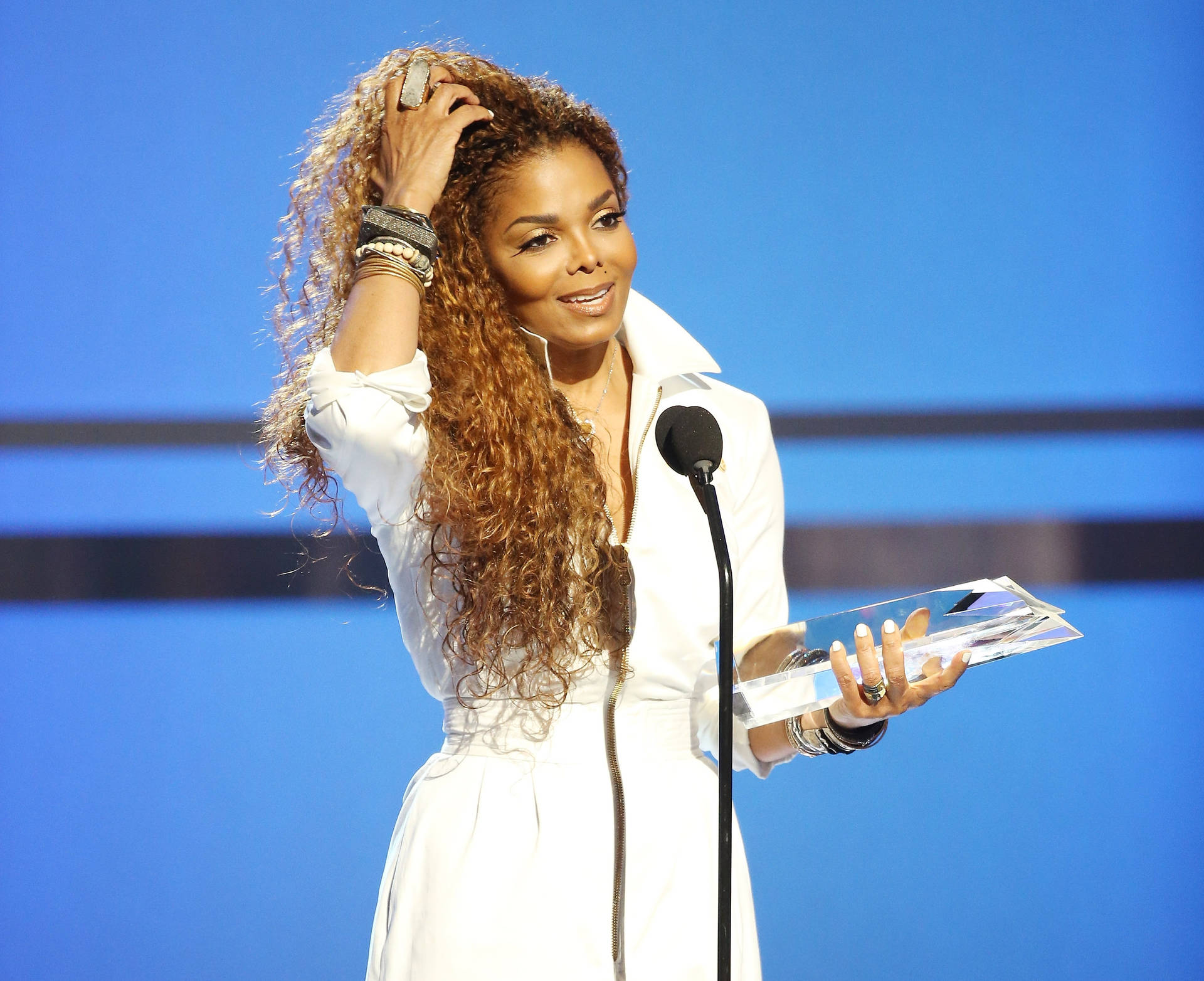 Actrizy Cantante Estadounidense Janet Jackson En Los Premios Bet. Fondo de pantalla