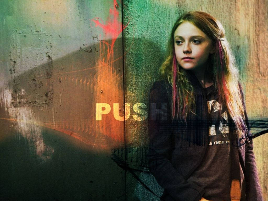 Amerikansk skuespillerinde Dakota Fanning i filmen Push 2009 Wallpaper