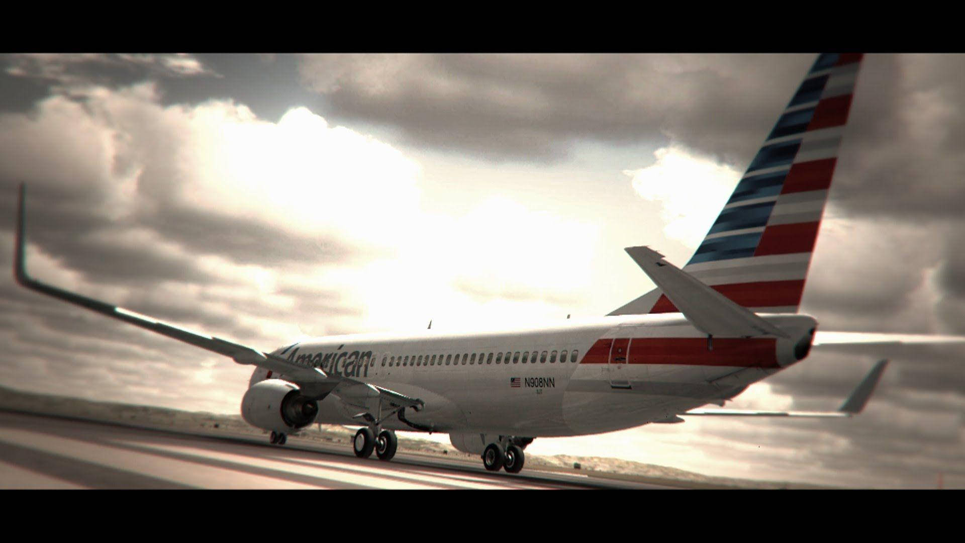 American Airlines Cinematic Photo Wallpaper