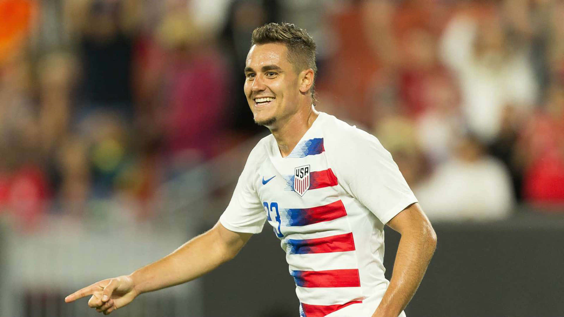 American Athlete Aaron Long Of United States Team Wallpaper