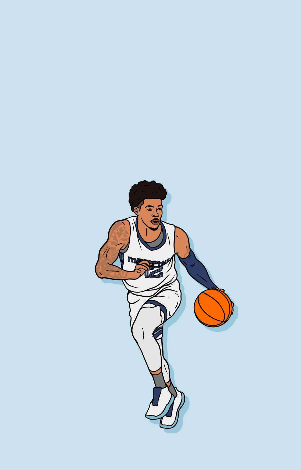 American Basketball Athlete Tyus Jones Animation Wallpaper