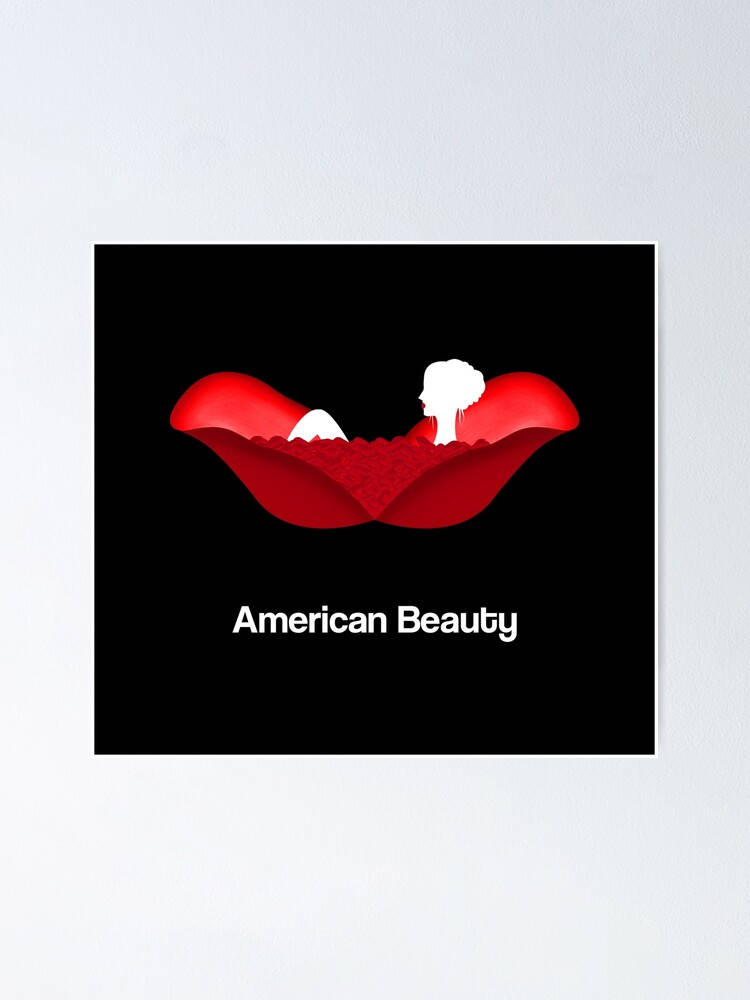 American Beauty Rose Bathtub Wallpaper