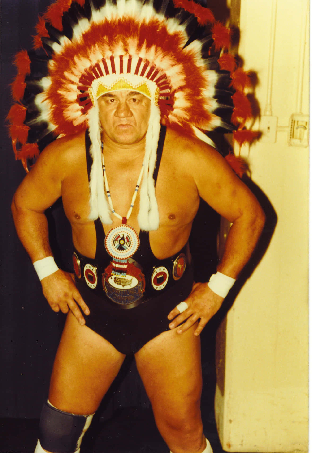 Amerikanischerchoctaw Chickasaw Professioneller Wrestler Wahoo Mcdaniel Wallpaper