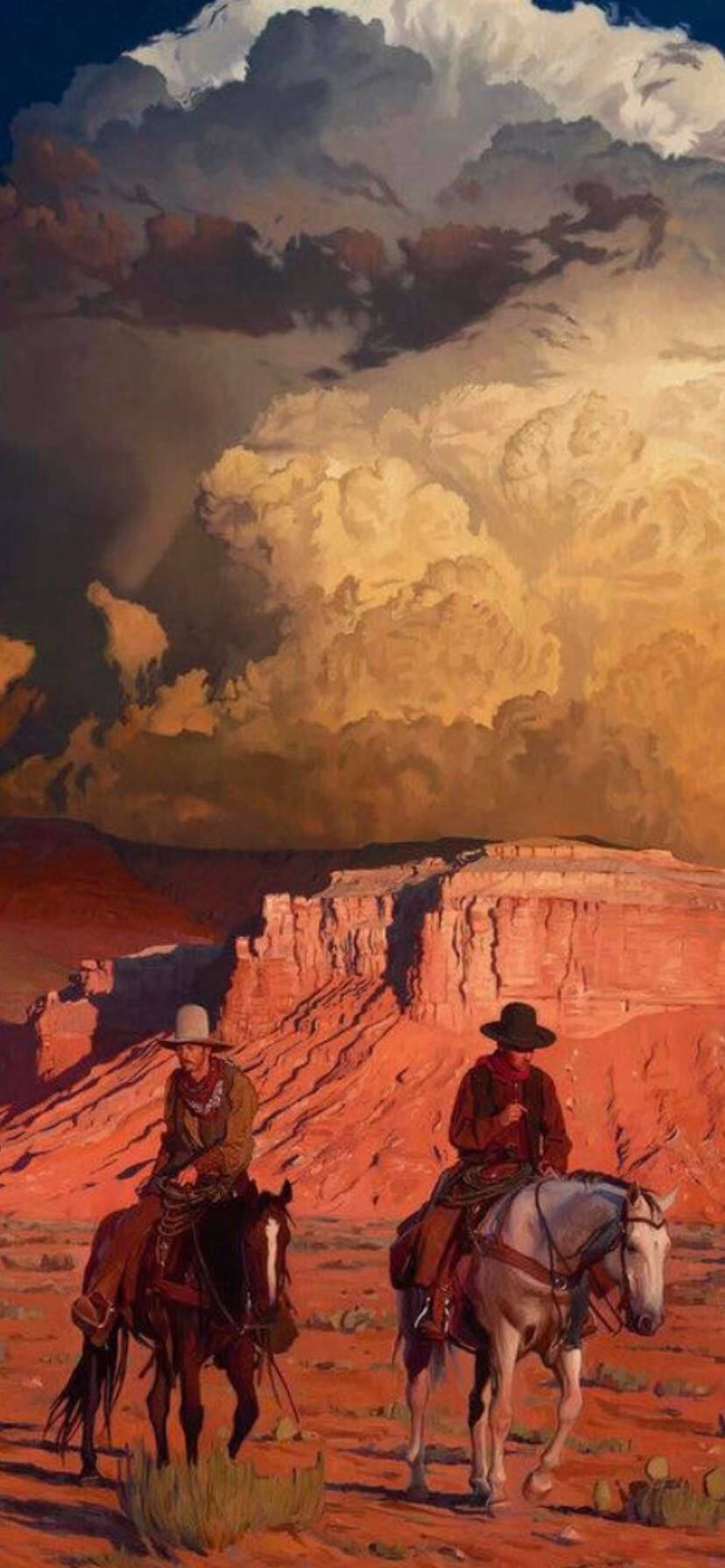 Einmann Reitet In Den Sonnenuntergang - Ein Amerikanischer Cowboy Wallpaper