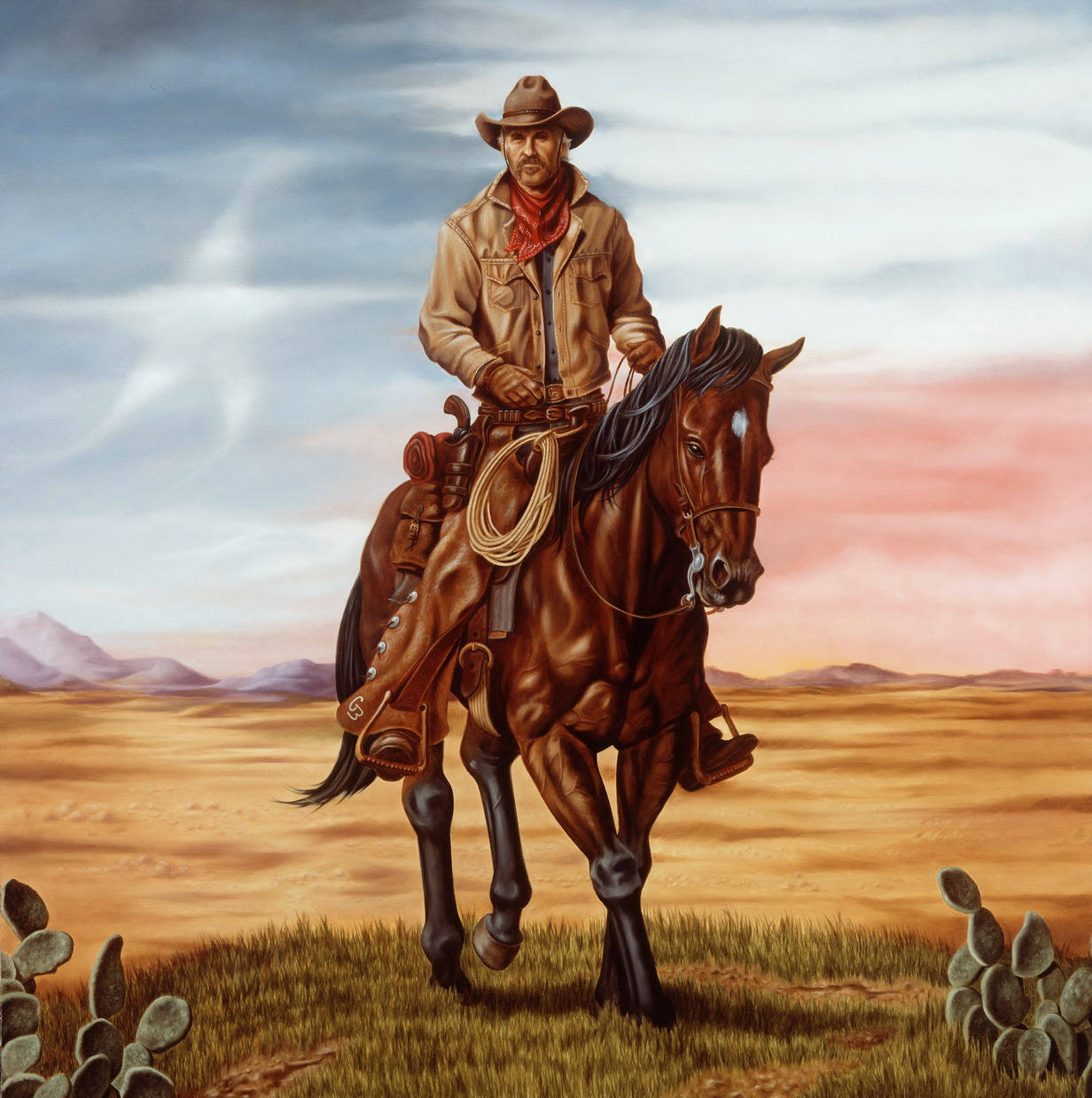 American Cowboy Portrait Wallpaper