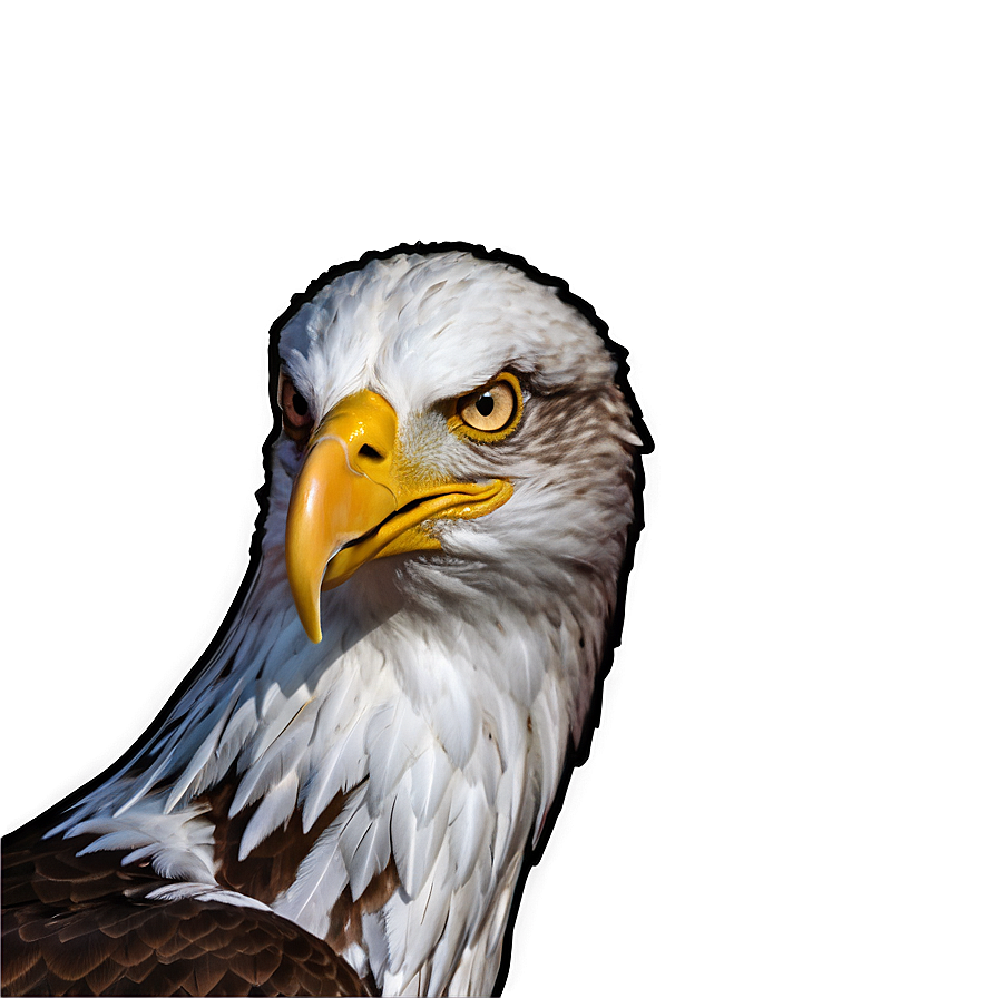 American Eagle Close-up Png 06122024 PNG