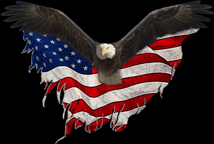 American Eagle Flag Wings PNG