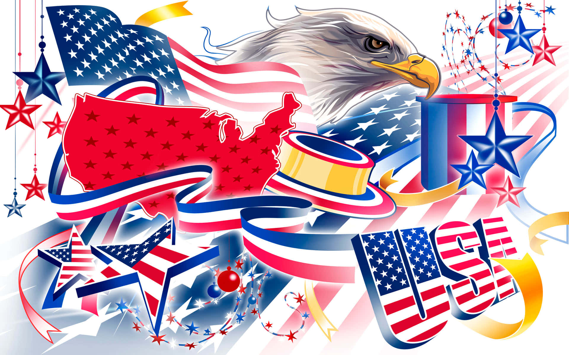 The Pride of American Eagle Flies High Wallpaper