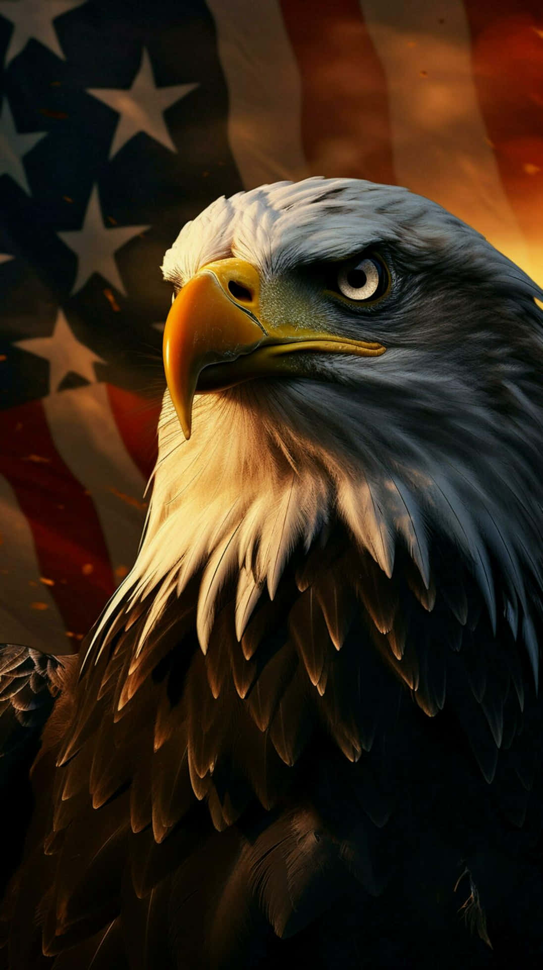 American Eagle Patriotic Backdrop Wallpaper