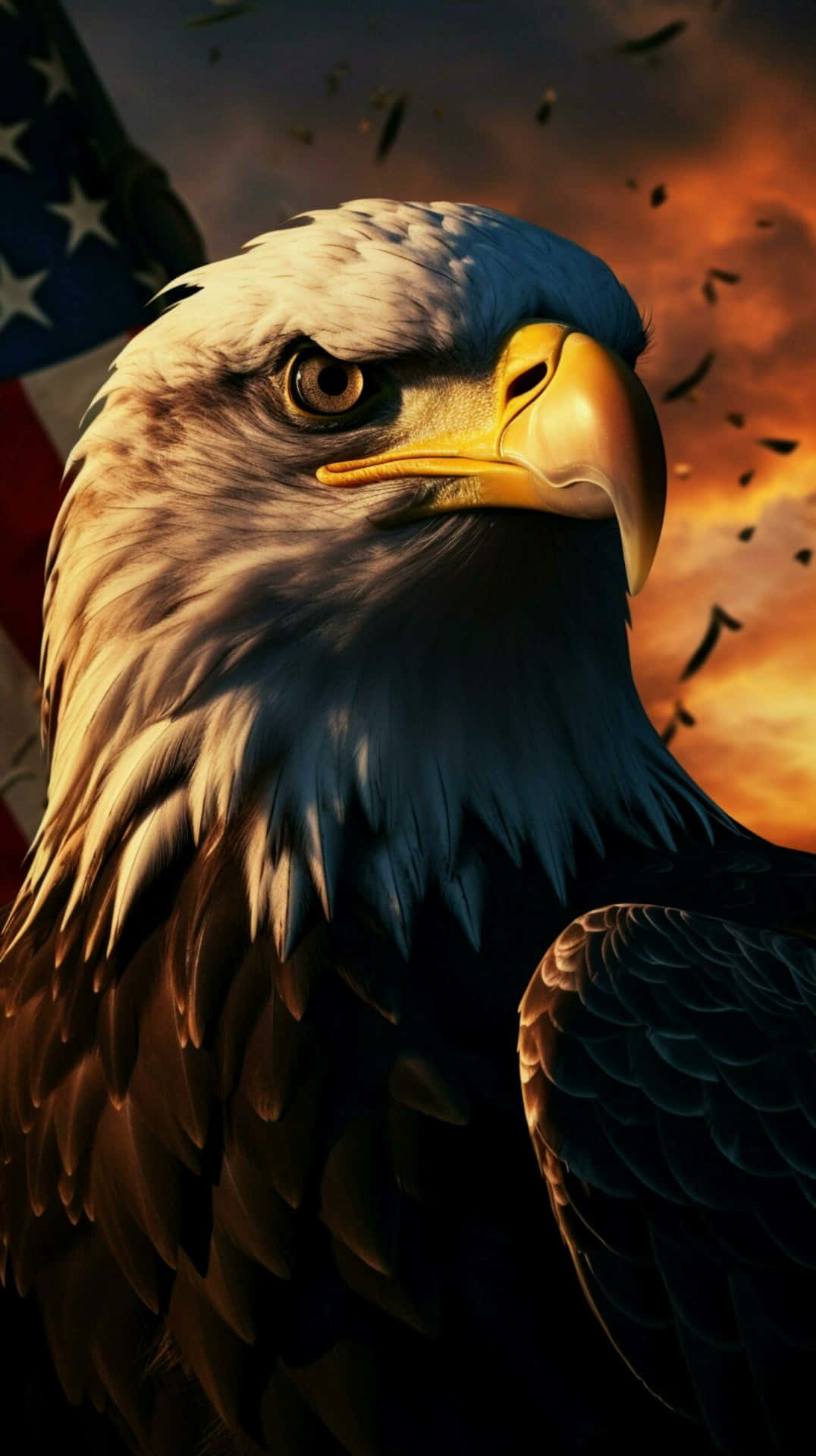 American Eagle Patriotic Backdrop Wallpaper