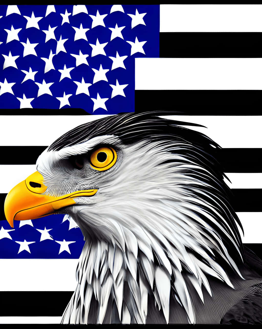 American Eagle Patriotic Backdrop Wallpaper