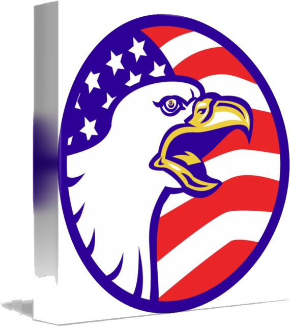 American Eagle Patriotic Emblem PNG