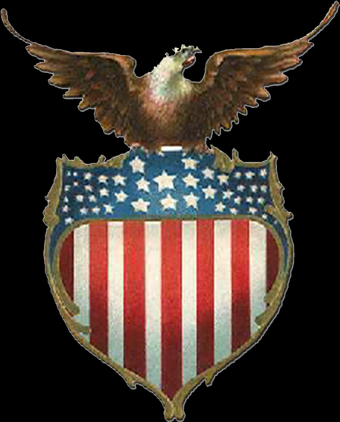 American Eagle Shield Emblem PNG