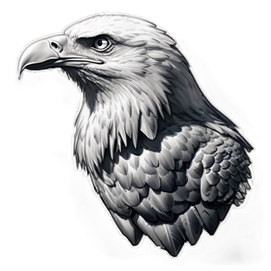 American Eagle Sketch Png 06122024 PNG