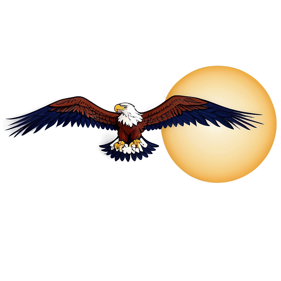 American Eagle With Sun Background Png 06122024 PNG