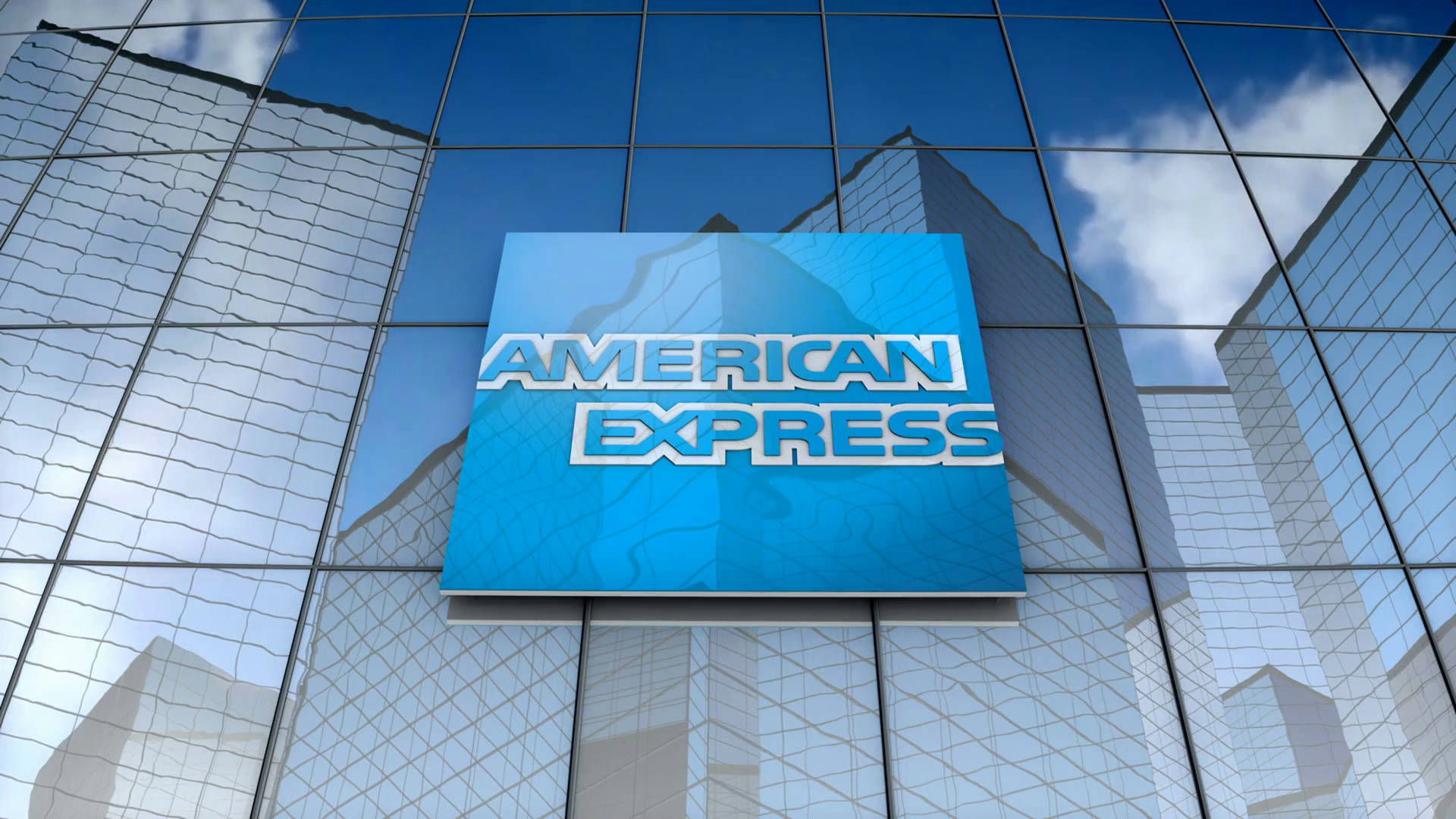 American Express Blue City Signage Wallpaper