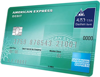American Express Dashen Bank Debit Card PNG