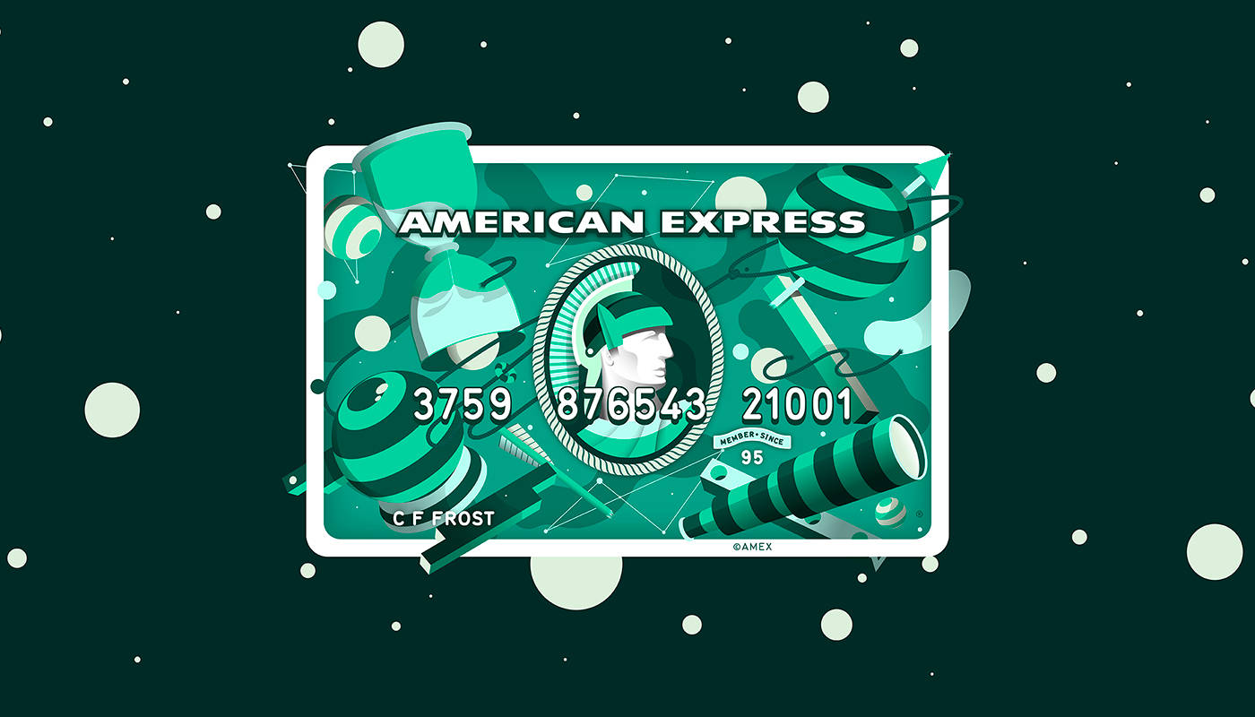 American Express Green Bubbly Card Wallpaper