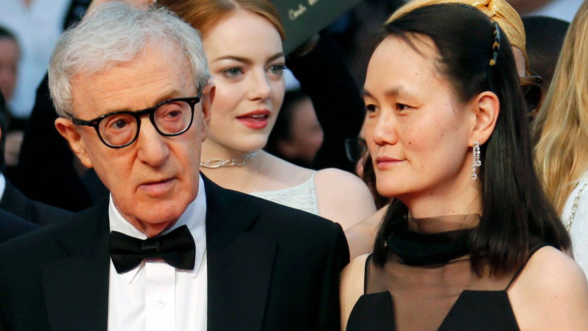 "Legendary American Filmmaker Woody Allen with Wife Soon-Yi Previn" Wallpaper