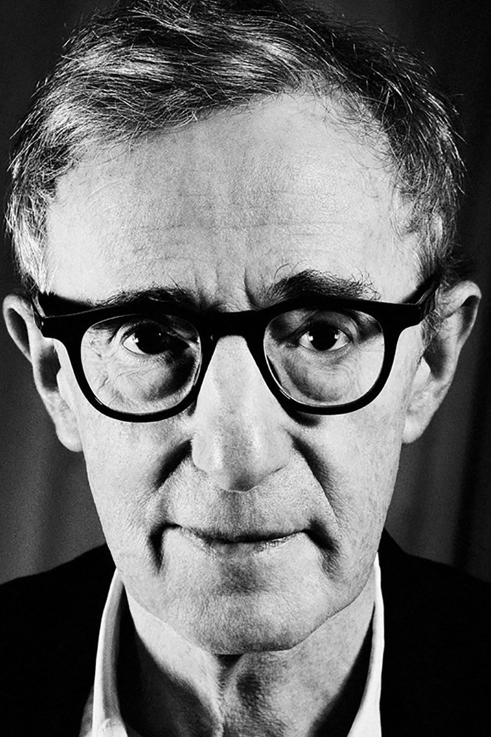 American Filmmaker Woody Allen Extreme Close Up Profile Wallpaper