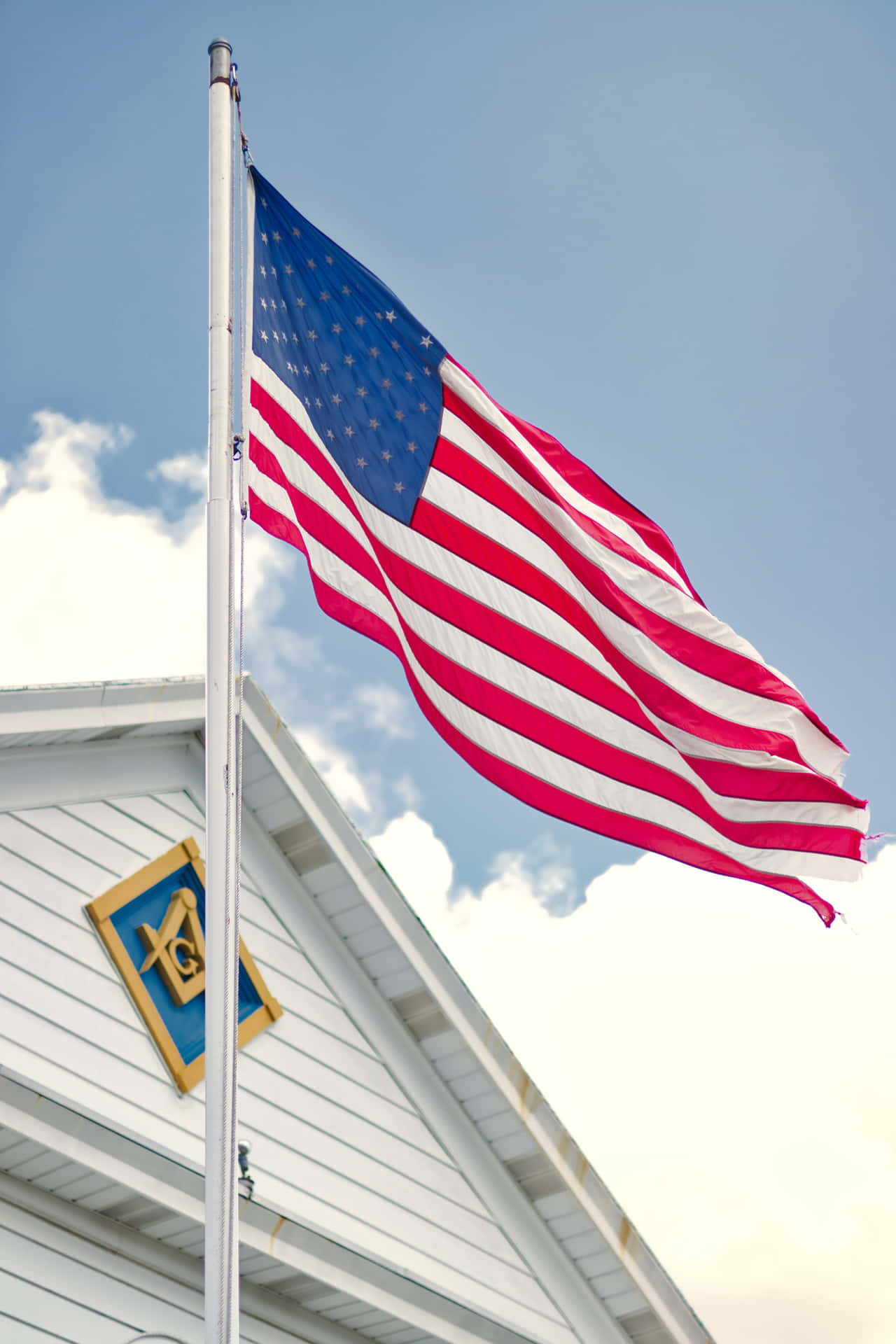 Enmajestætisk Baggrund Af Det Amerikanske Flag.