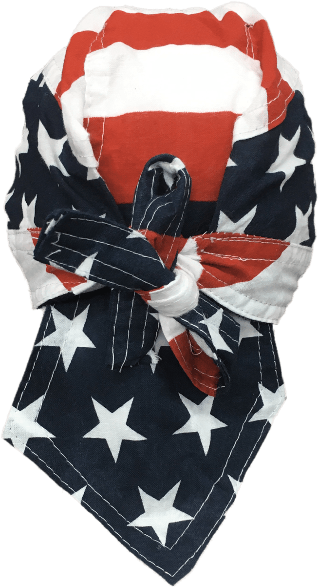 American Flag Bandana Knotted PNG