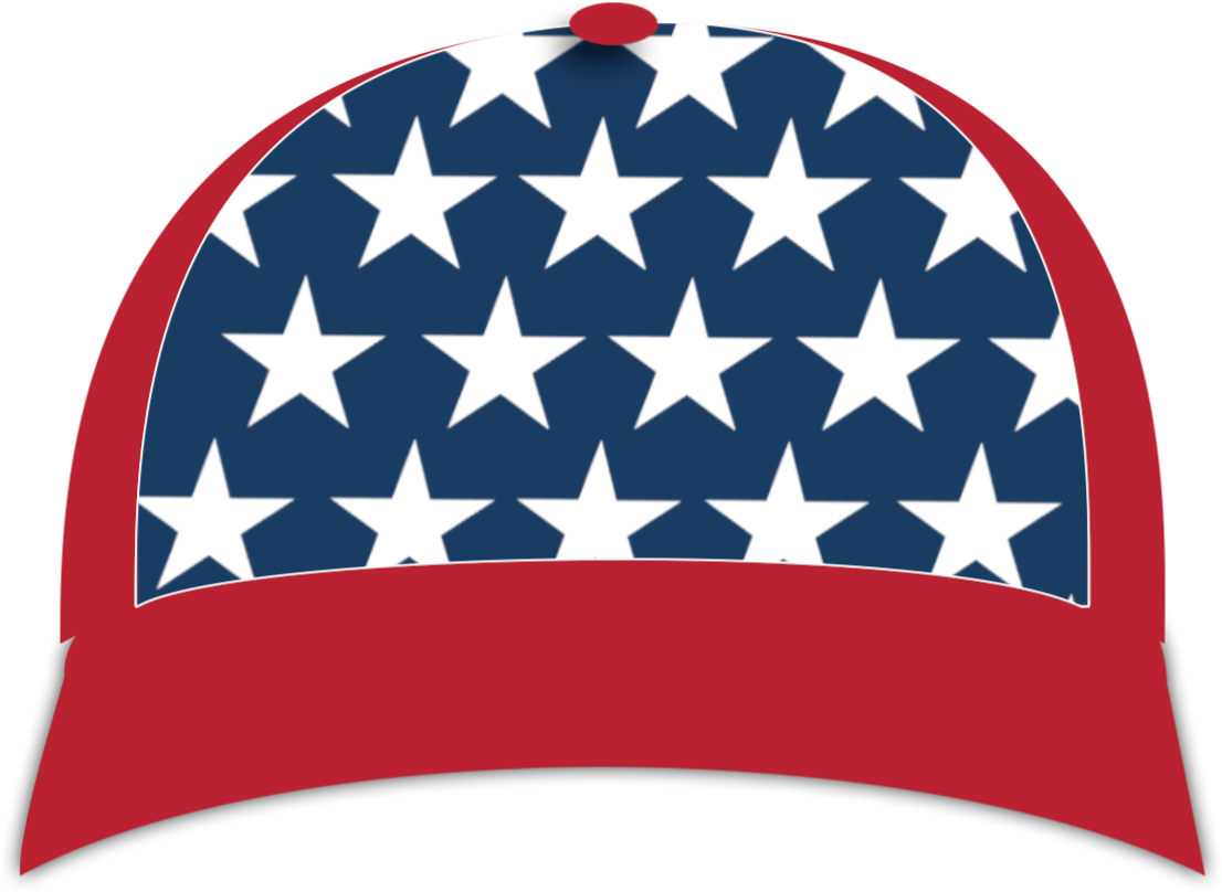 American Flag Baseball Cap PNG
