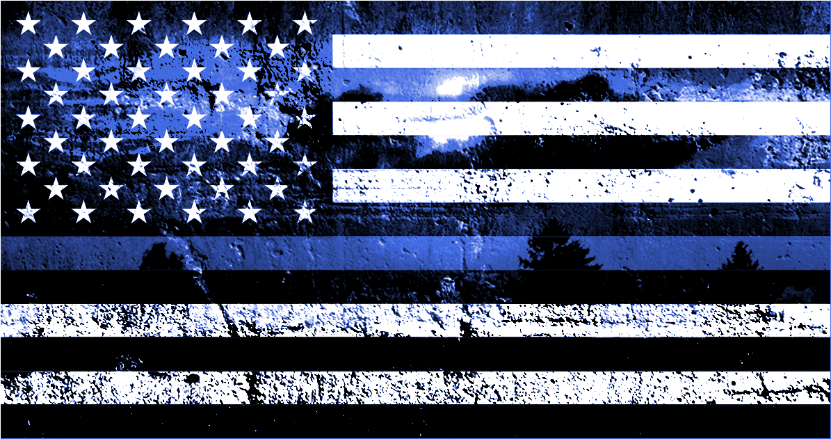 American Flag Blue Line Texture PNG
