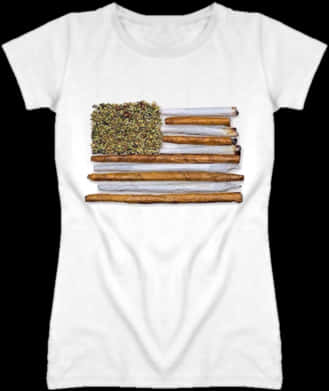 American Flag Blunt Design T Shirt PNG