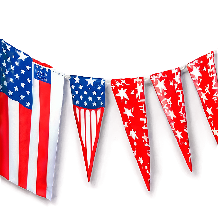 American Flag Bunting Png Iqt PNG