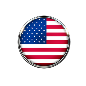 American Flag Button Design PNG