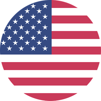 American Flag Circle Graphic PNG